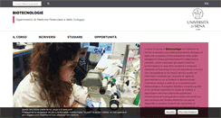 Desktop Screenshot of biotecnologie.unisi.it